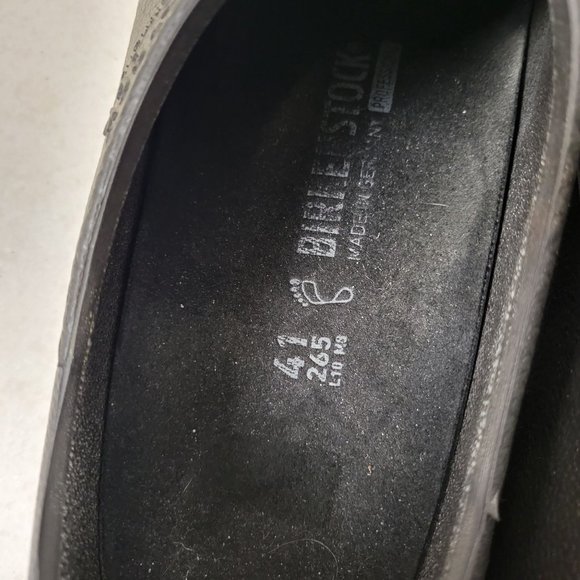 Birkenstock Size 41 Profi-Birki Polyurethane Black Vegan Clogs Black Unisex - Picture 12 of 12